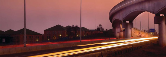 Gautrain viaduct under construction at Centurion,Tshwane