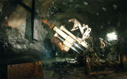 RB05 raise boring at Gwalia mine, Western Australia